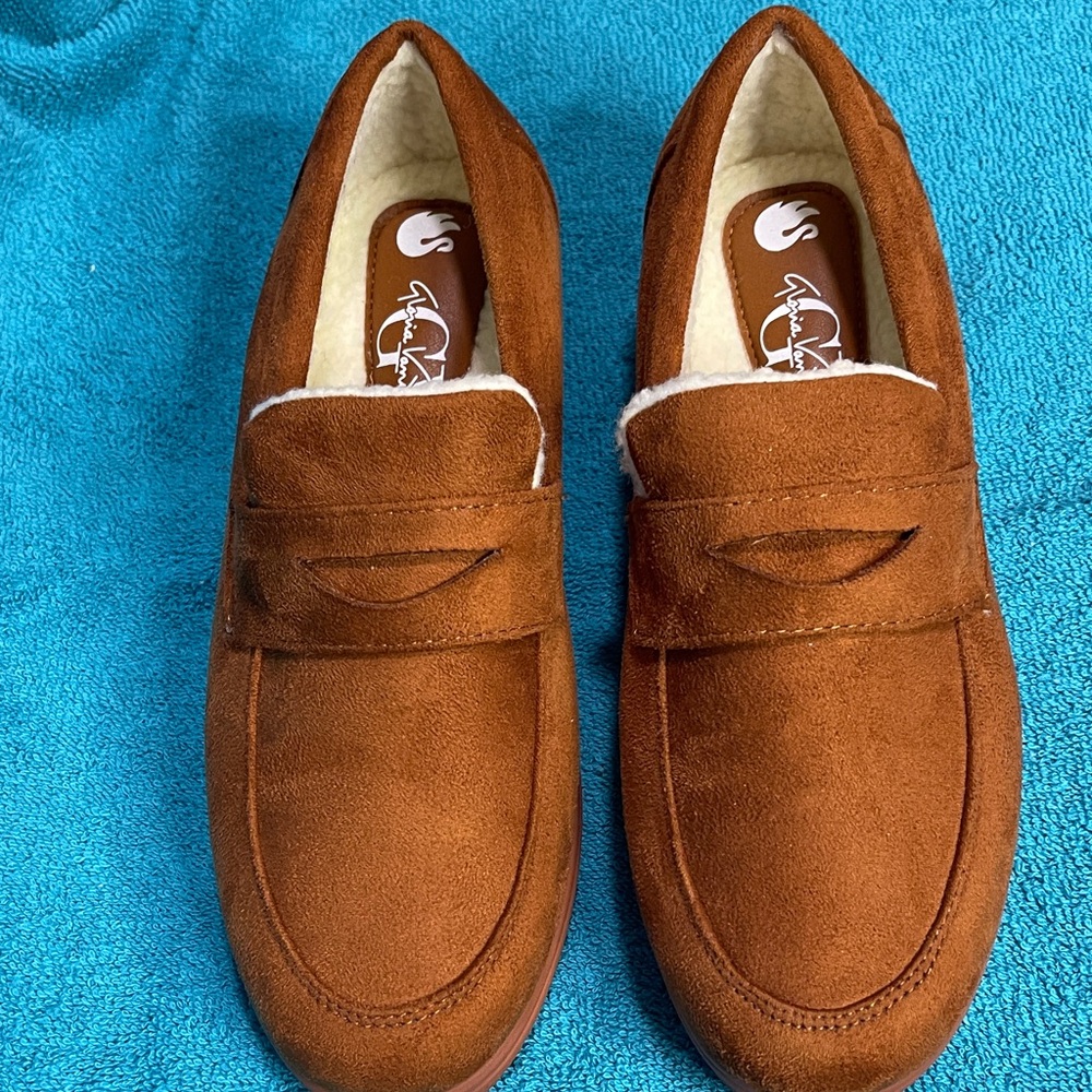 Brown Suede ladies Loafers